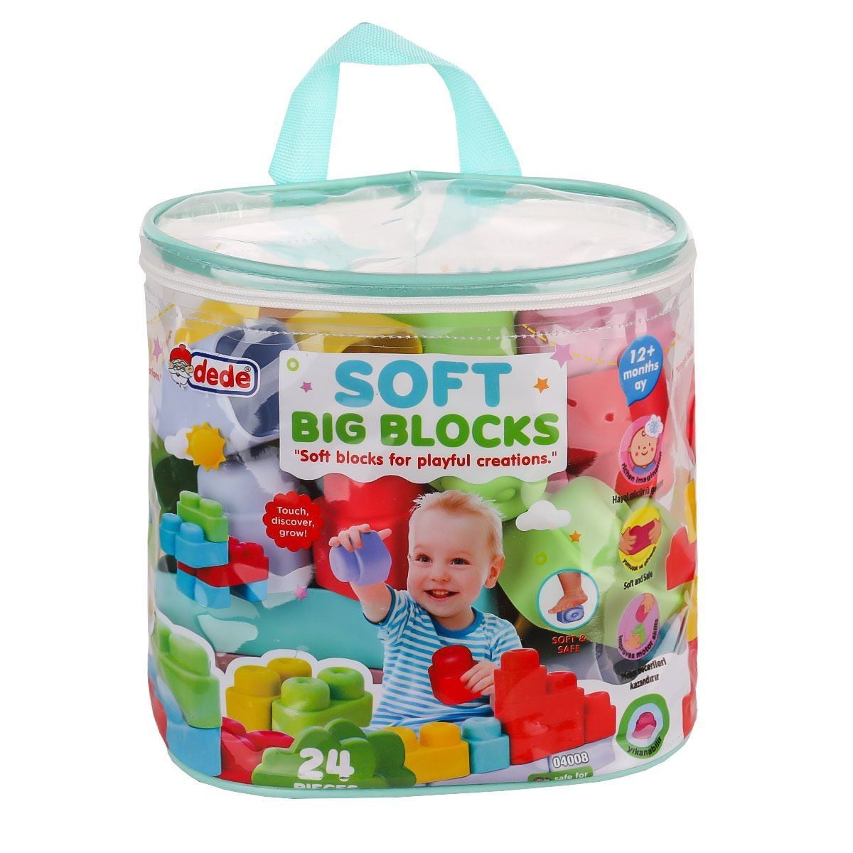 04008 Yumuşak Big Bloklar Çanta 24 Parça-Fentoys