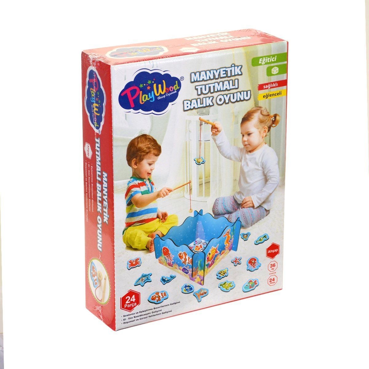 Ony-381 Onyıl, Ahşap, Manyetik Tutmalı Balık Oyunu