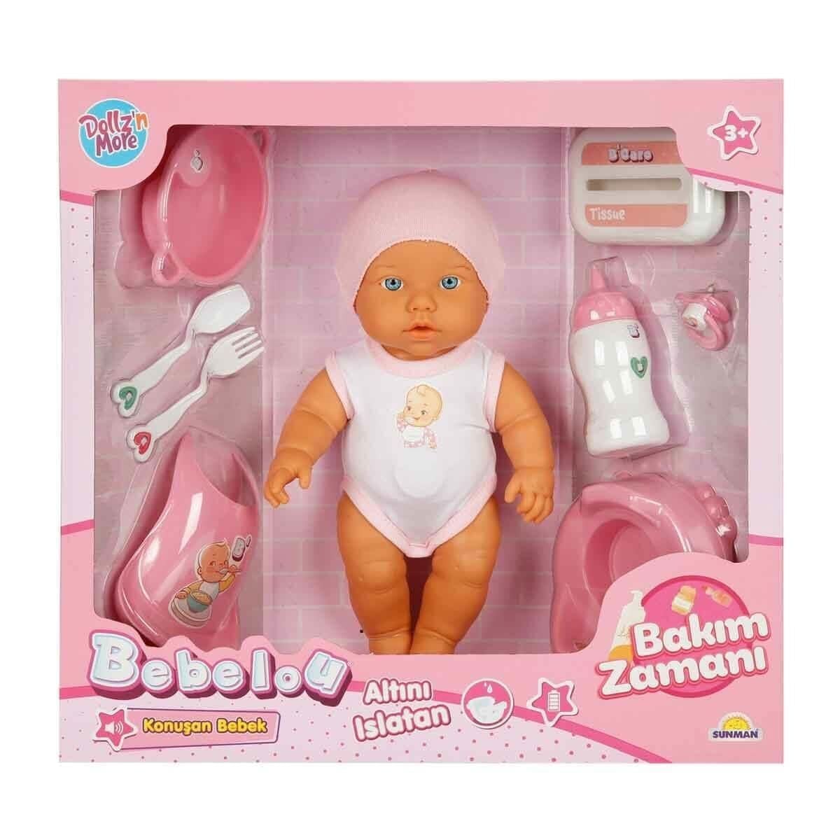 3823 Bebelou Bakım Zamanı Sesli Gülen Ağlayan Bebek 32 Cm-Sunman