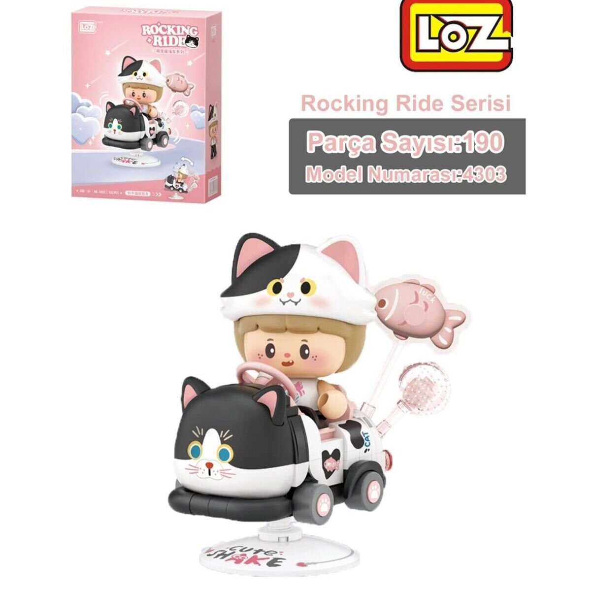Lz-4303 Loz Holstei̇n Cat Sallanma Sürüşü 190 Parça Block Oyuncak