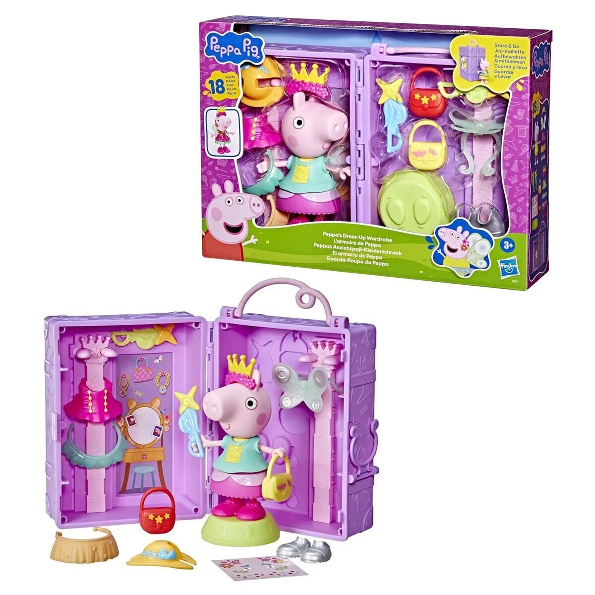 G1017 Peppa Pi̇g 6 Fi̇gür Ve Kiyafet Dolabi