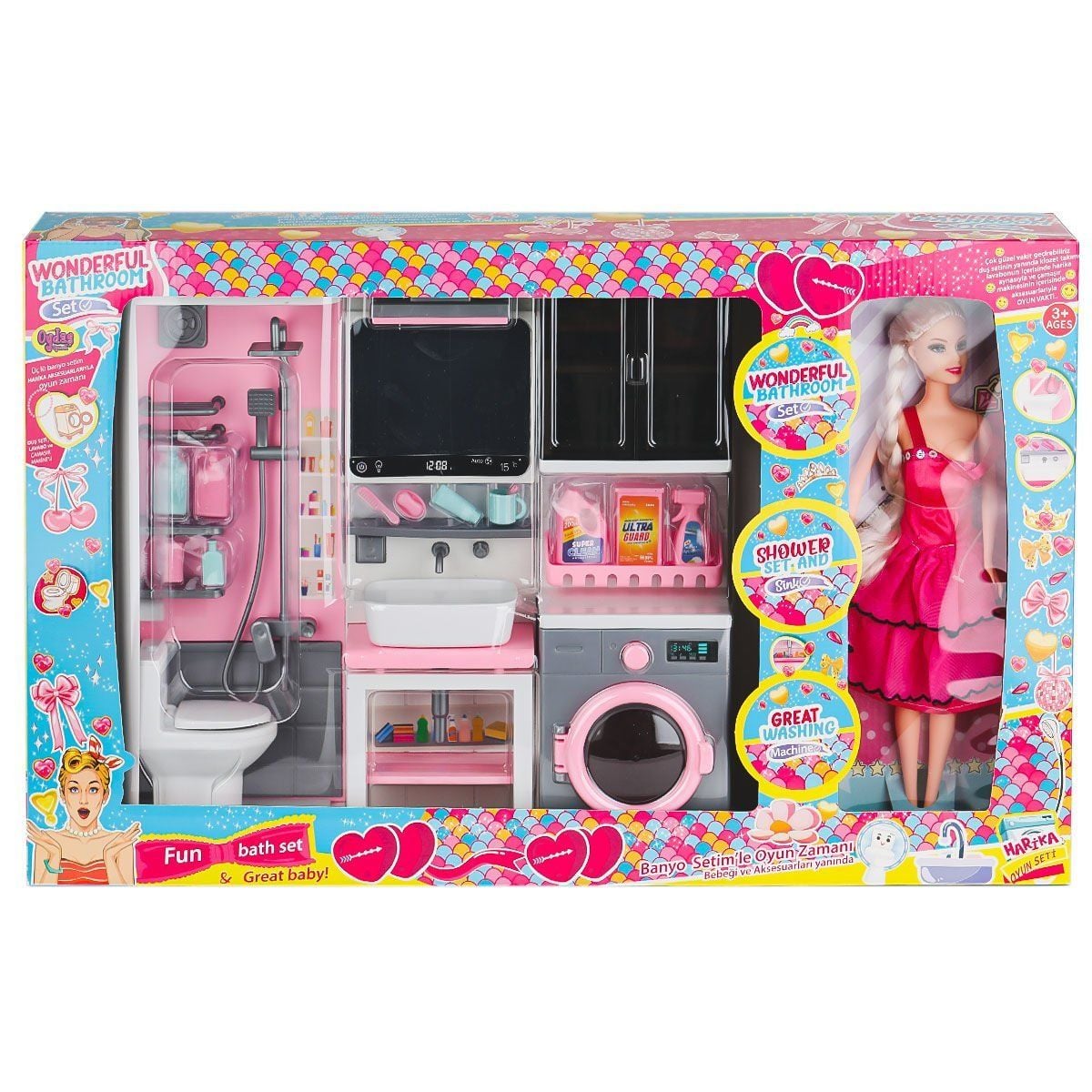 Oyd-02393 Bebek Ile Banyo Seti Oyun Zamanı-Oydaş Oyuncak
