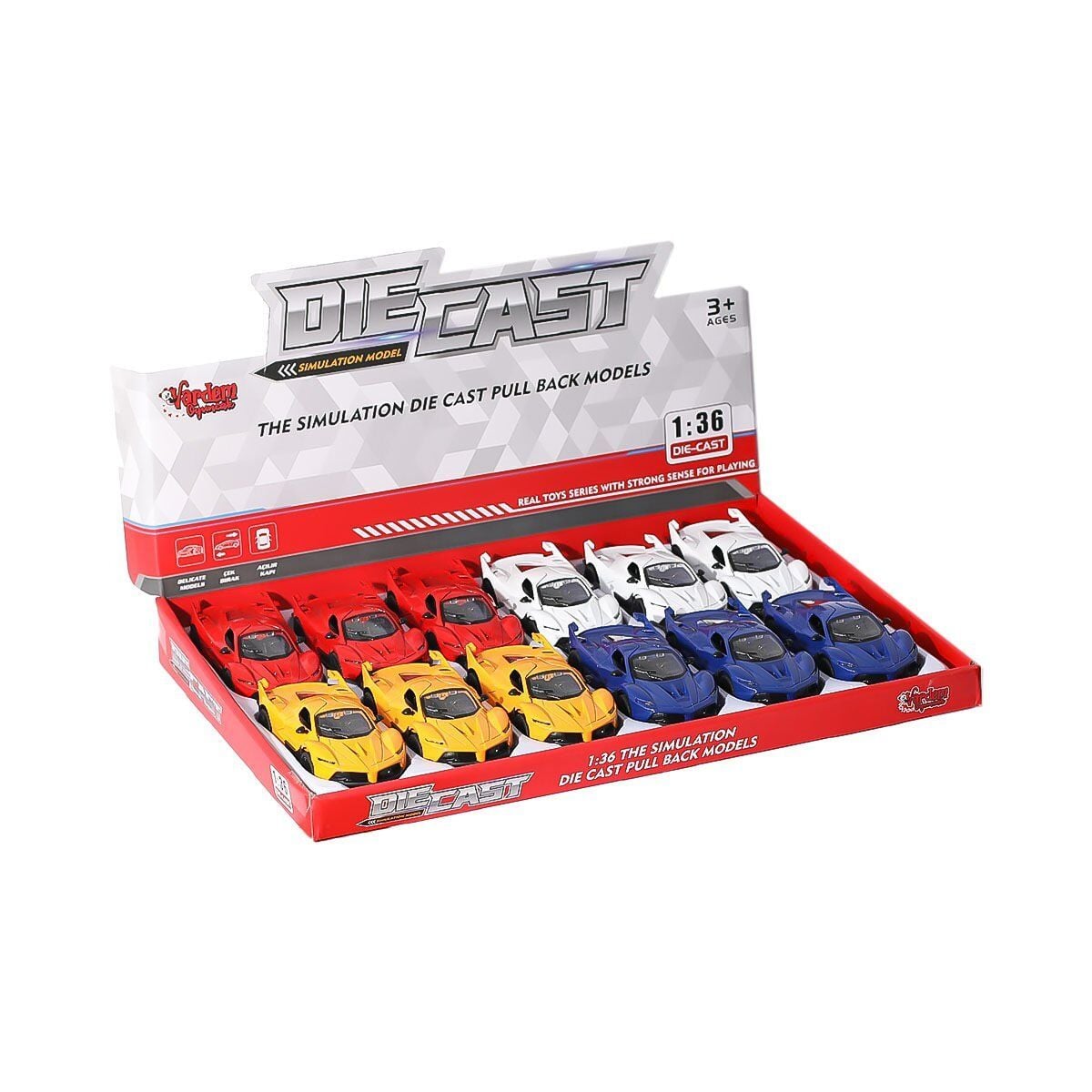 Sr-1310-11-12-13 Çek Bırak Işıklı Ve Müzikli Spor Araba 1:36-Vardem