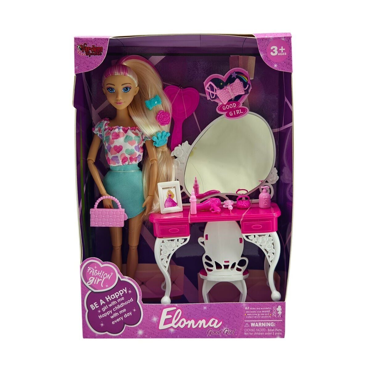 Wg66906-Vardem Kutulu Güzellik Masalı Bebek Set 11,5 Inç