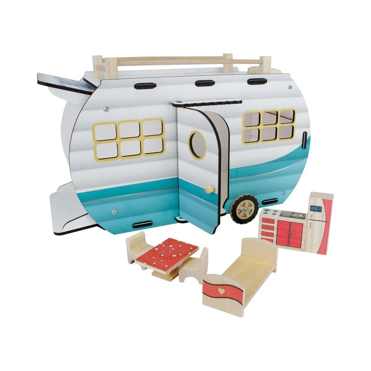 Çg95 Ahşap Karavan Turkuaz-Okutan