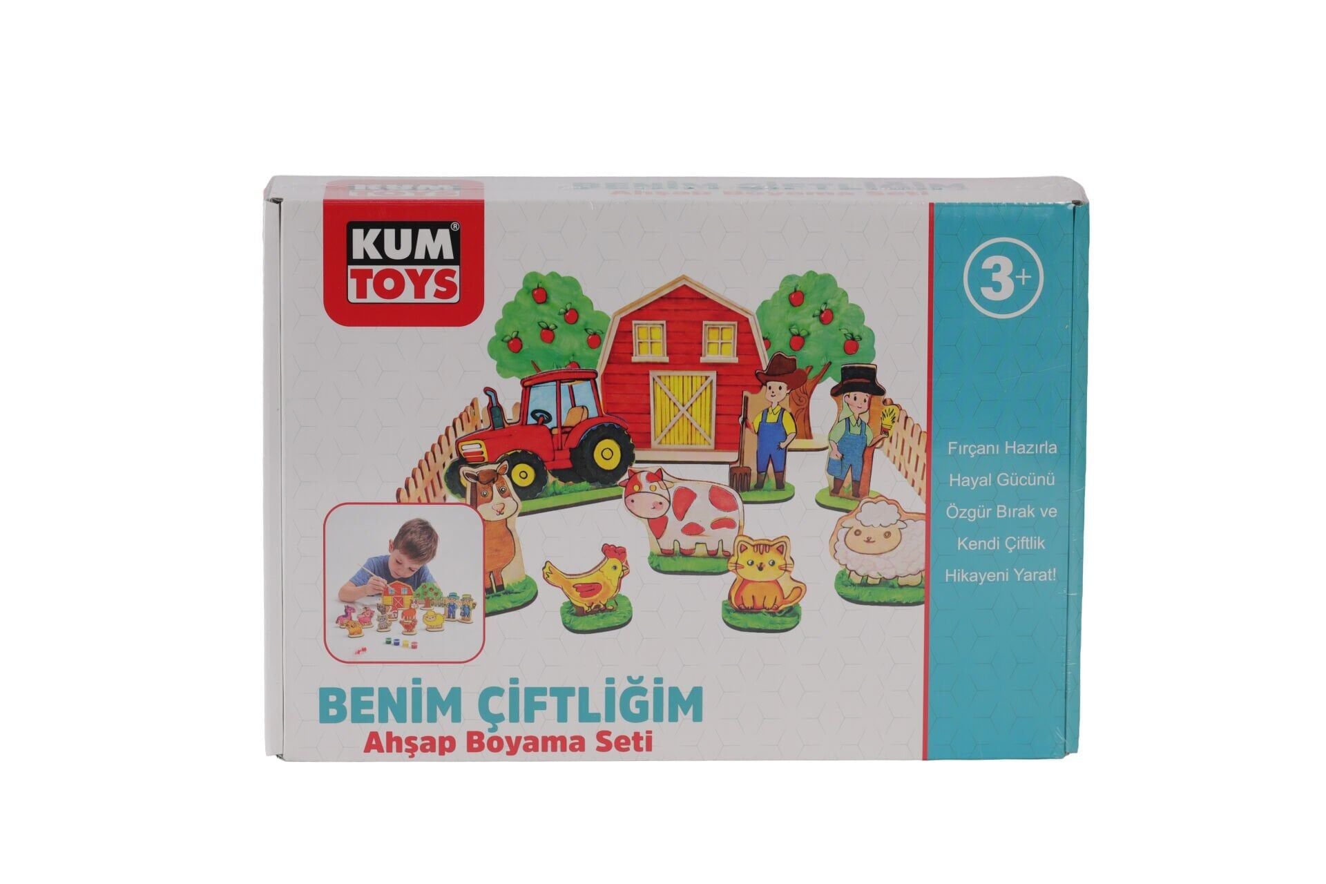 Km5898 Kumtoys Beni̇m Çi̇ftli̇ği̇m Ahşap Boyama Seti̇