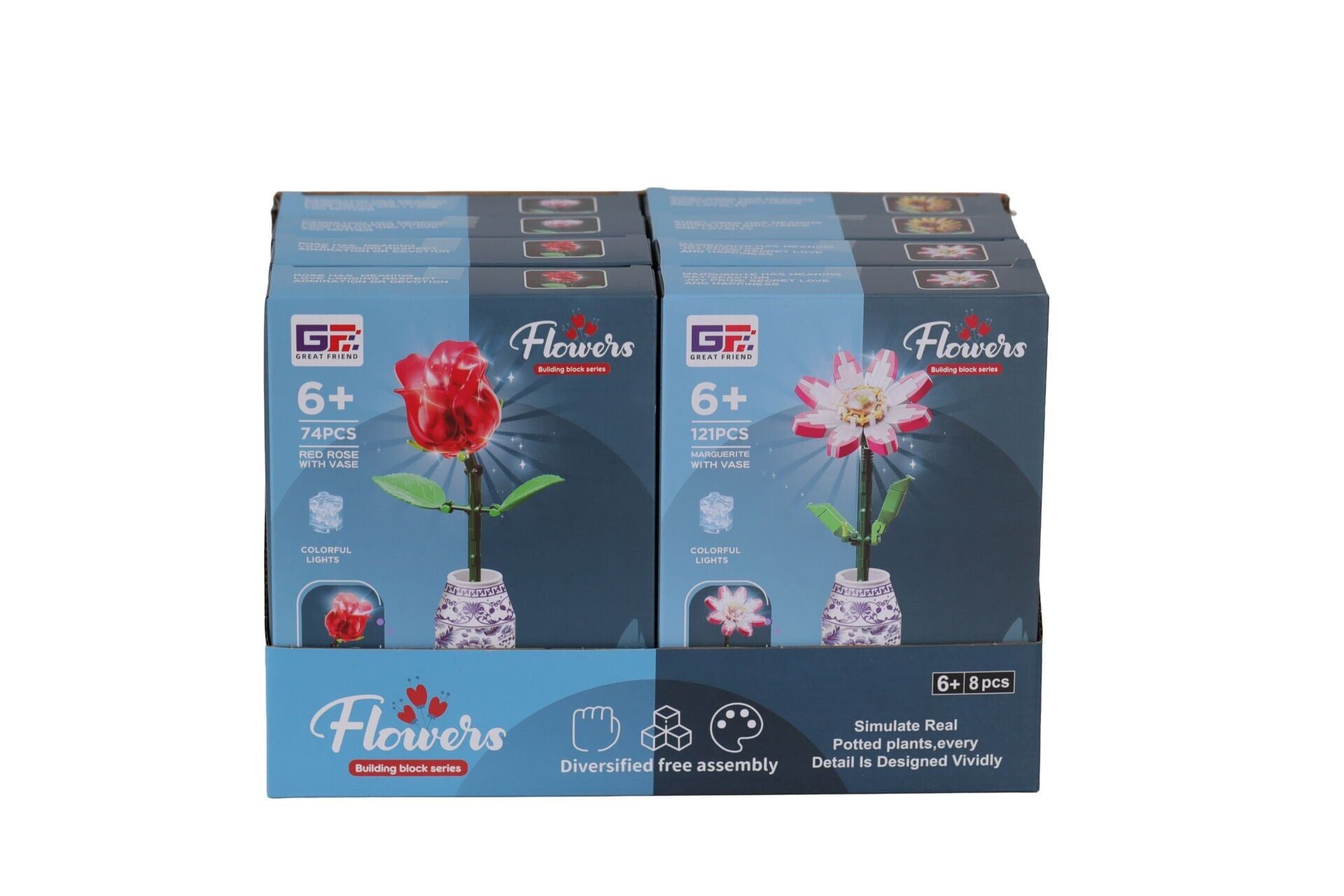 123-992-996 Kut 8Li̇ Ilikli Çi̇çek Bloklar(,.)