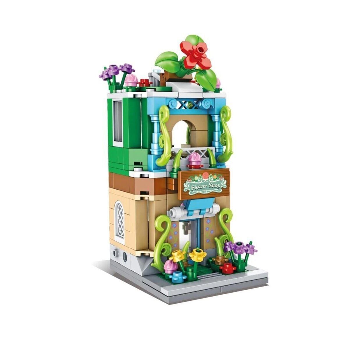 P657037 Panlos Çi̇çek Dükkani 280 Parça Block Oyuncak