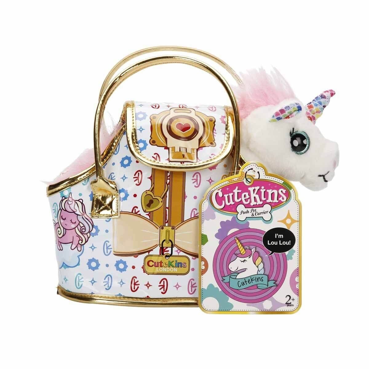 10873 Cutekins Taşıma Çantalı Peluş Unicorn Lou Lou-Sunman