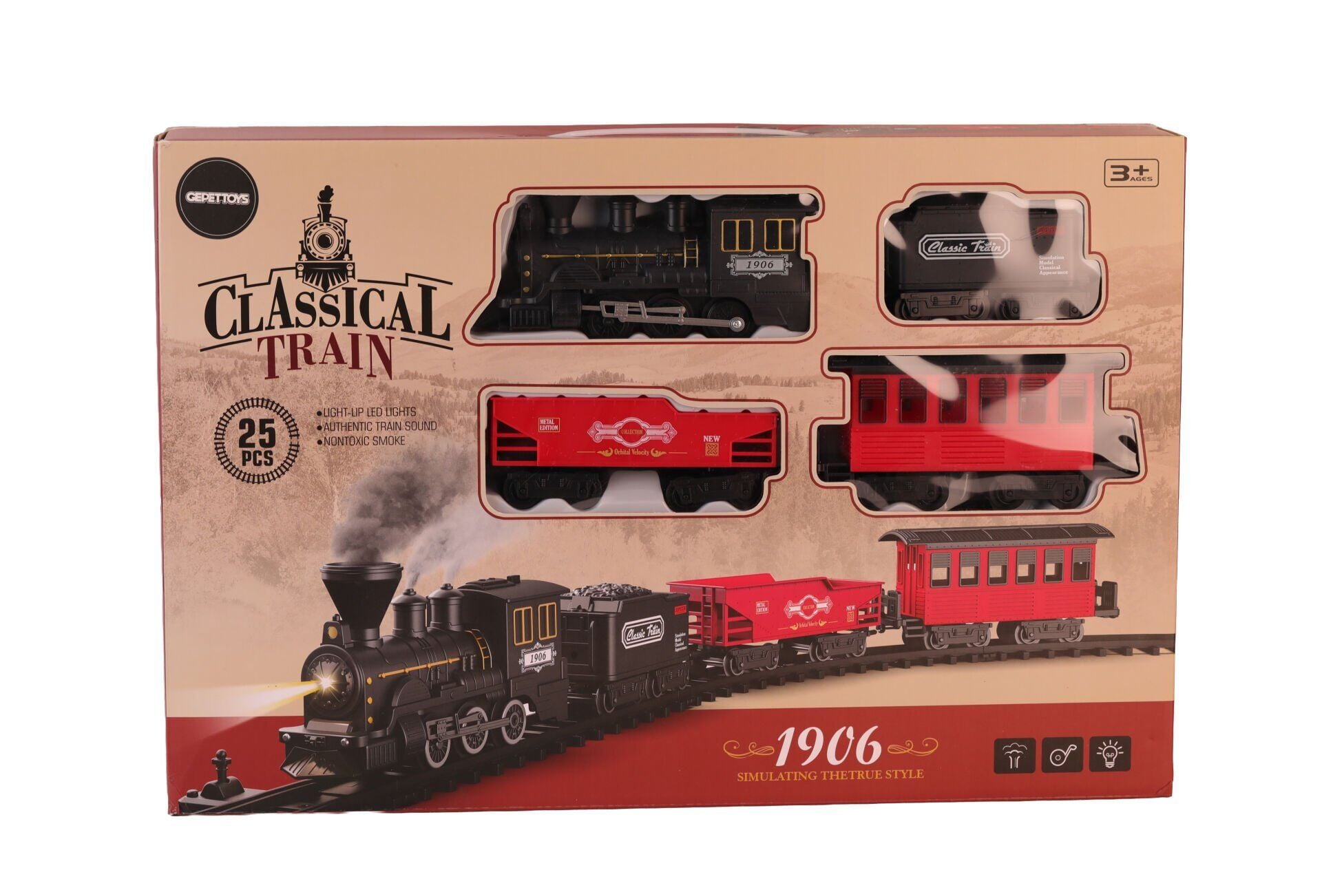 622B Buharli Sesli̇ Işikli Tren Seti̇