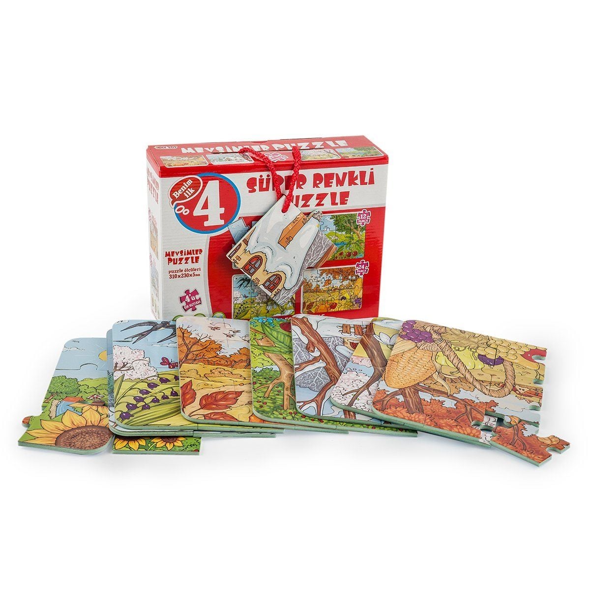 2488 Mevsi̇mler Süper Renkli̇ Puzzle 4Lü