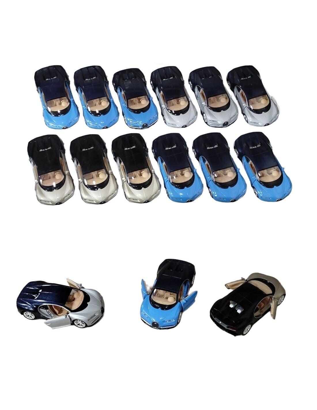 43738 Welly Die Cast Pull Back Bugatti Ch(,.)