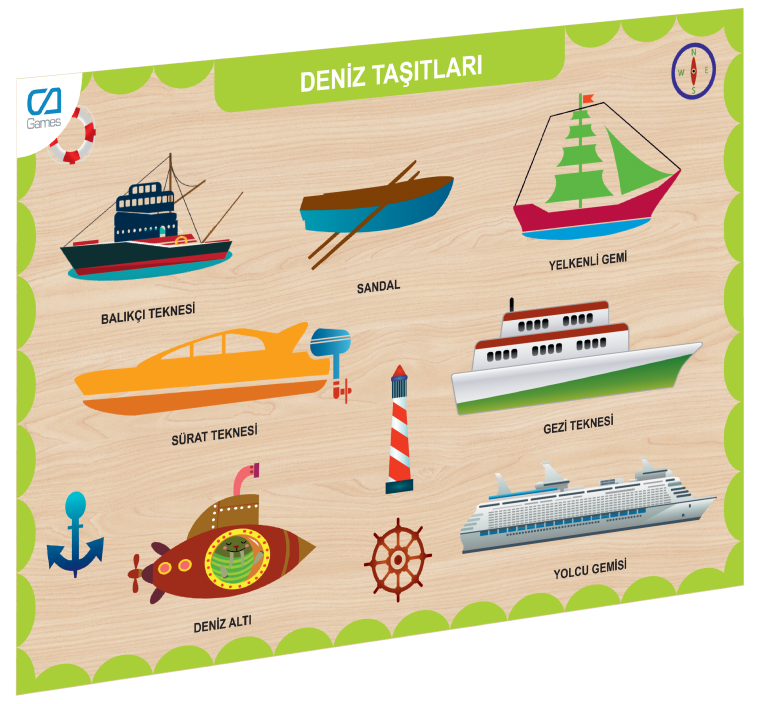 Caahs-3201 Cames Ahşap Deni̇z Taşitlari Bul-Tak