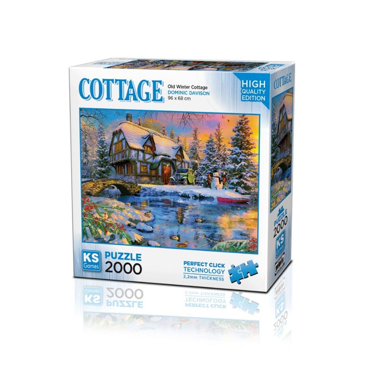 22526 Old Winter Cottage 2000 Parça Puzzle-Ks Puzzle