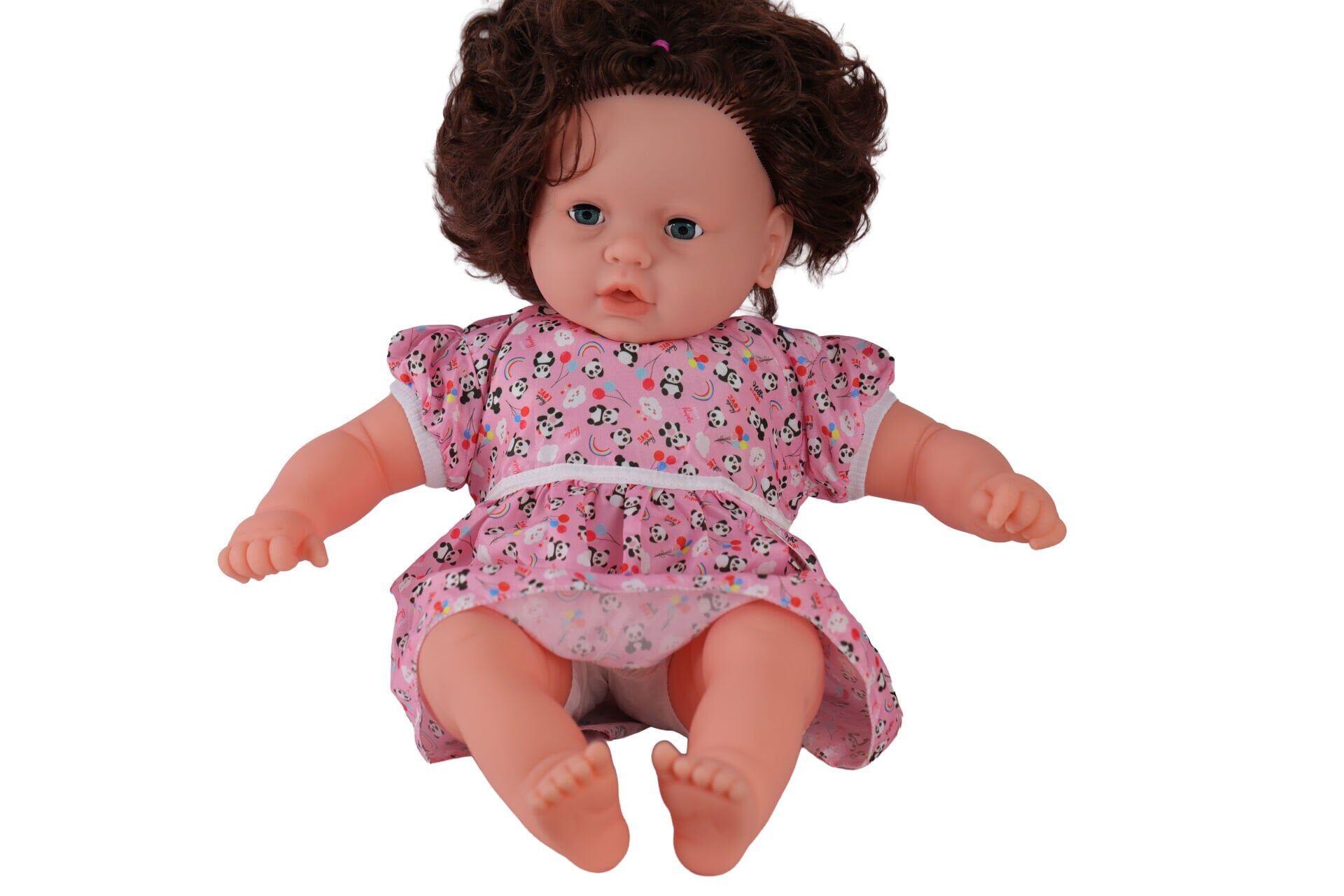 0073 60 Cm Dolgu Gövdeli̇ Saçli Büyük Bebek