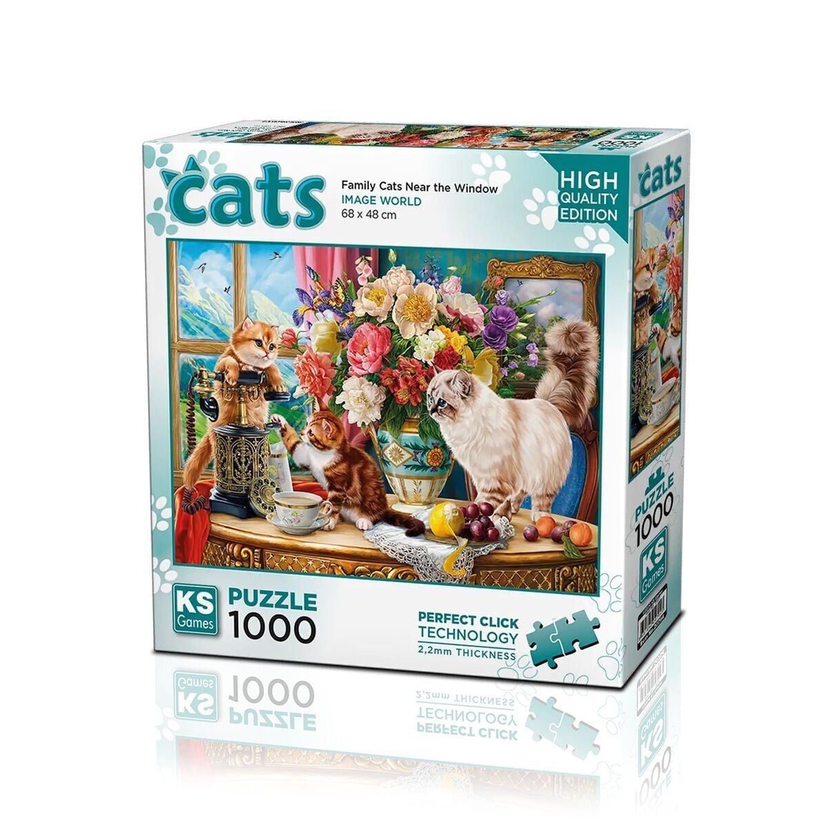 20794 Puzzle 1000 Fami̇ly Cats Near The Wi̇ndow