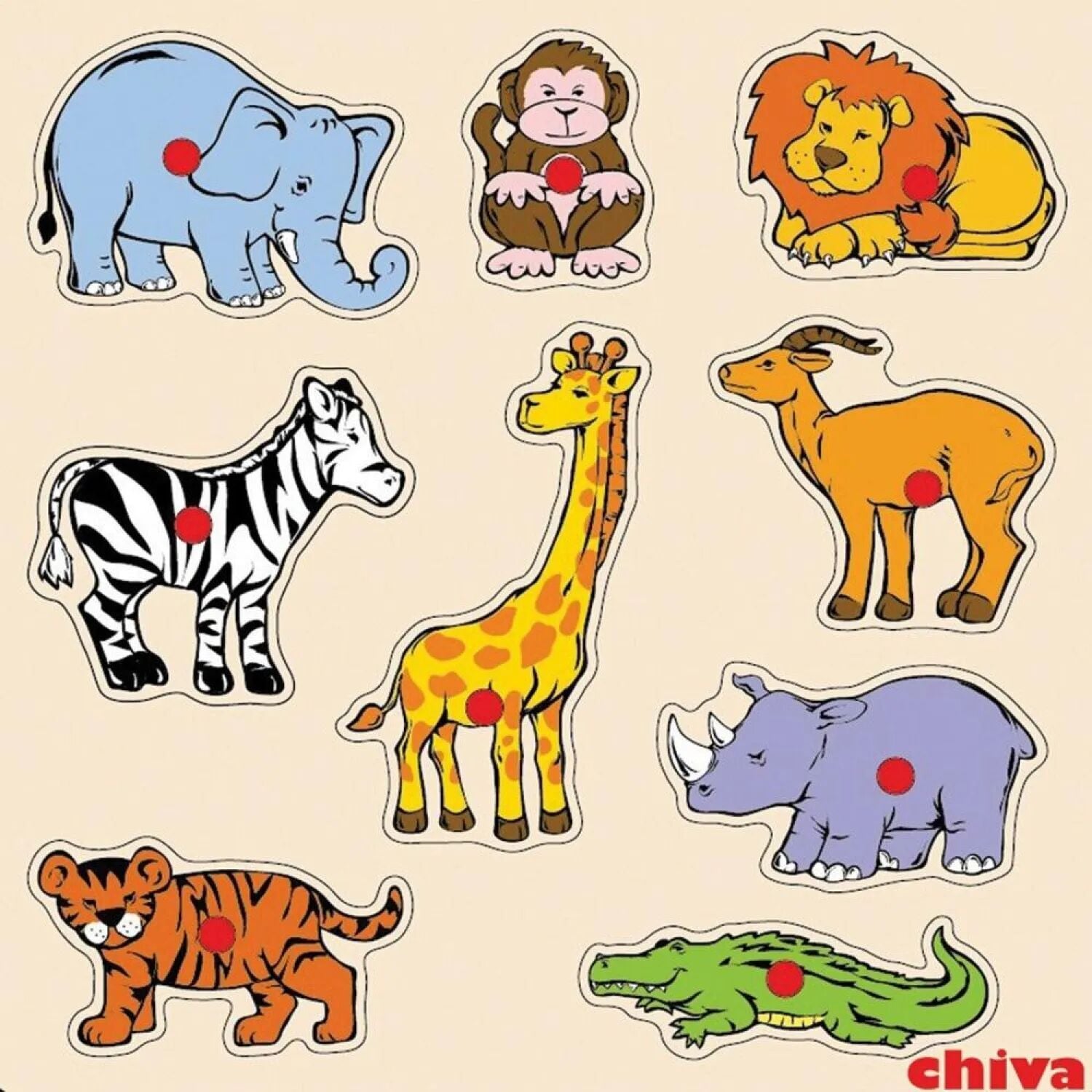 Cs-1009 Safari̇ Hayvanlari Ahşap Yapboz