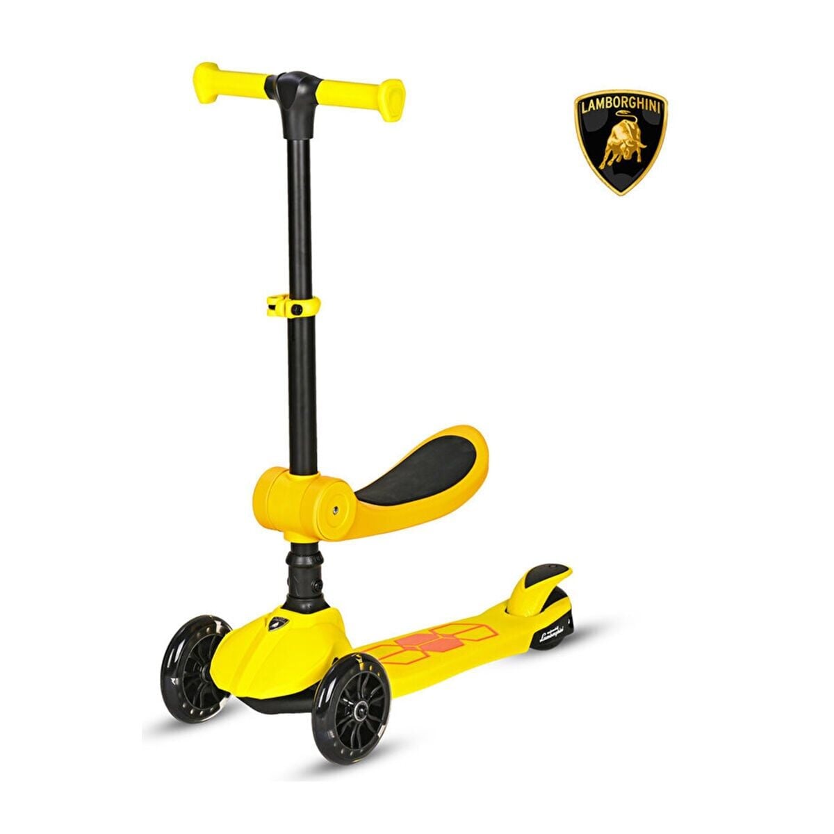 L5-2In1-Y Lamborghini Li̇sansli Katlanir Oturakli Işikli Scooter Sari