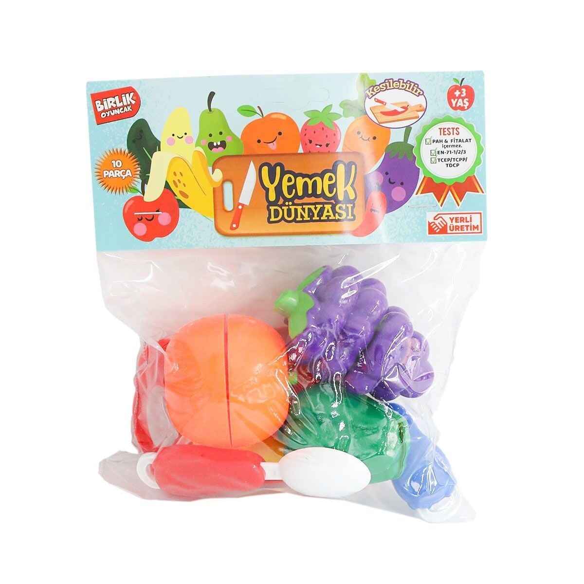 Urt007-Pvc-1Ab Kesi̇lebi̇len Sebze Meyve 3 Pcs