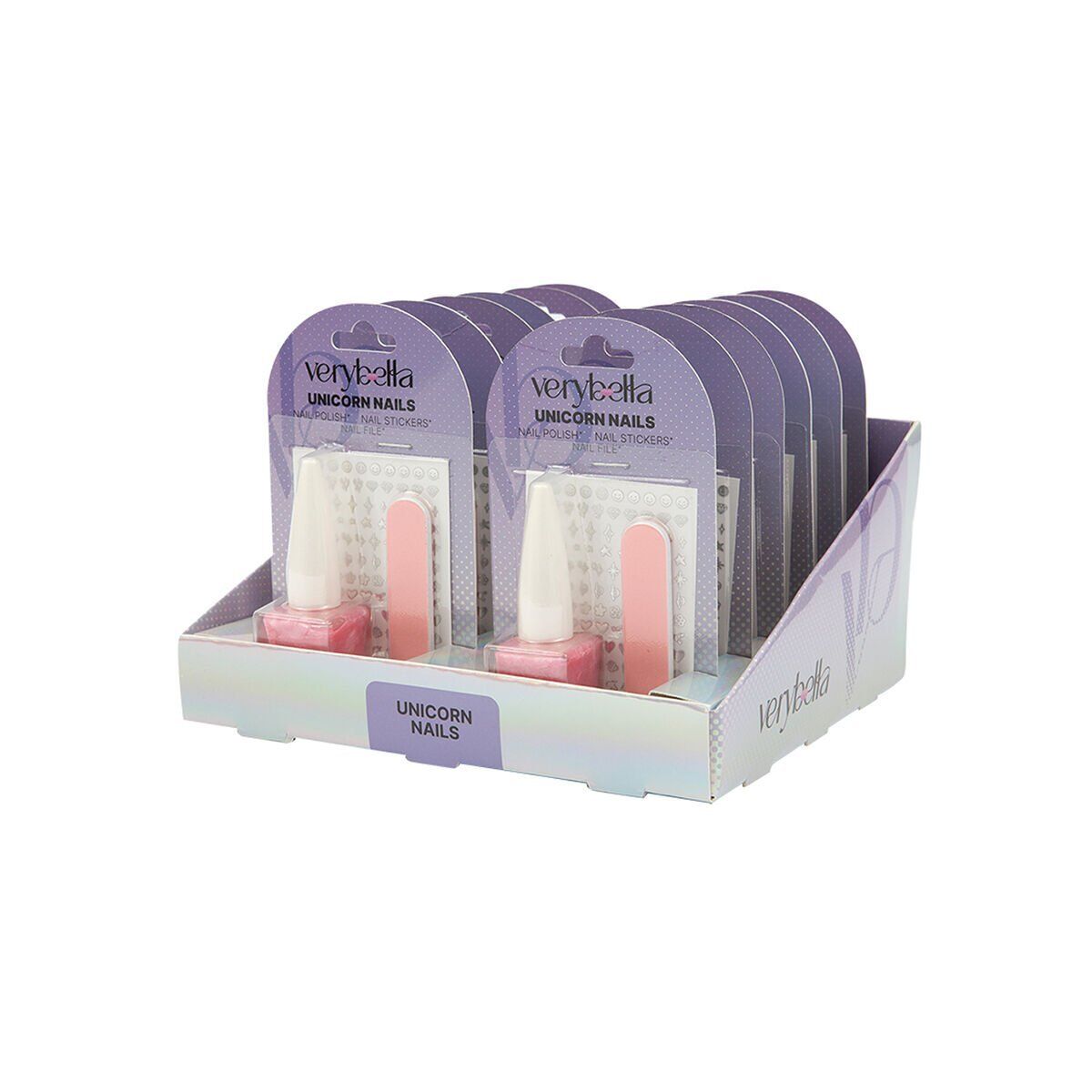 Vrb48000 Very Bella- Unicorn Tırnak Seti (Oje+Kağıt Törpü)