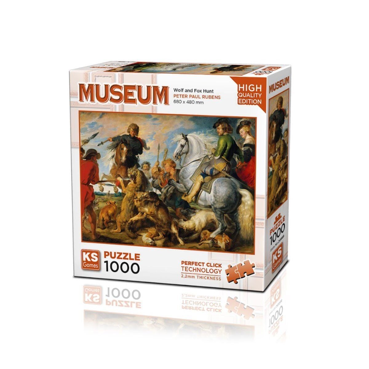 20666 Wolf And Fox Hunt 1000 Parça Puzzle-Ks Puzzle