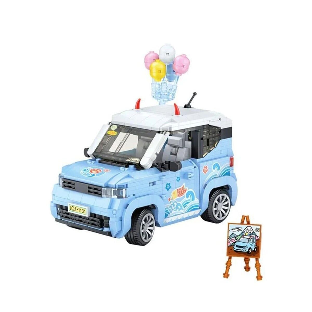 Lz-1131 Loz Balon Arabasi Mavi̇ 875 Parça Block Oyuncak