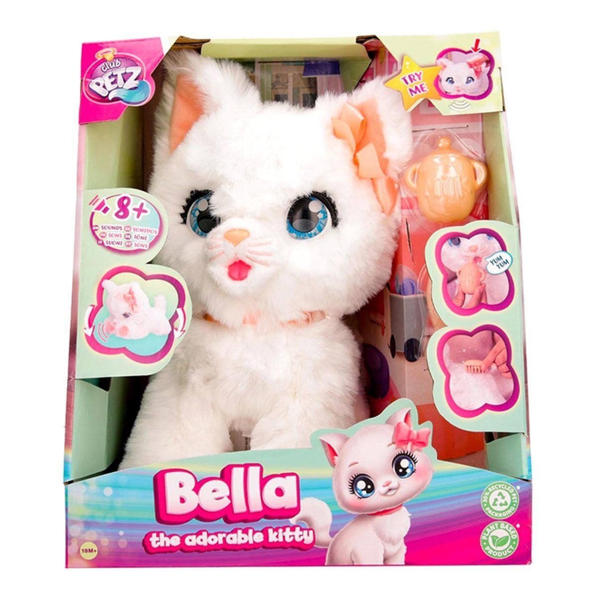 90773 Hareketli Ve Sesli Sevimli Peluş Kedicik Bella-Sunman