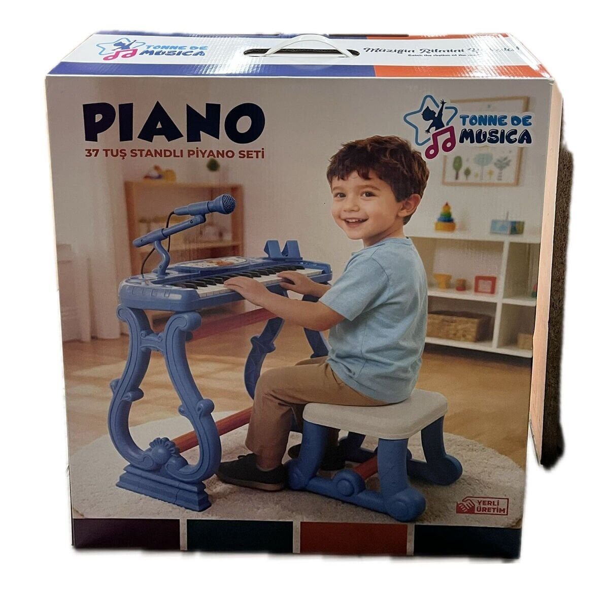 Urt033-002 Ayakli 37 Tuş Pi̇ano Org- Mavi̇