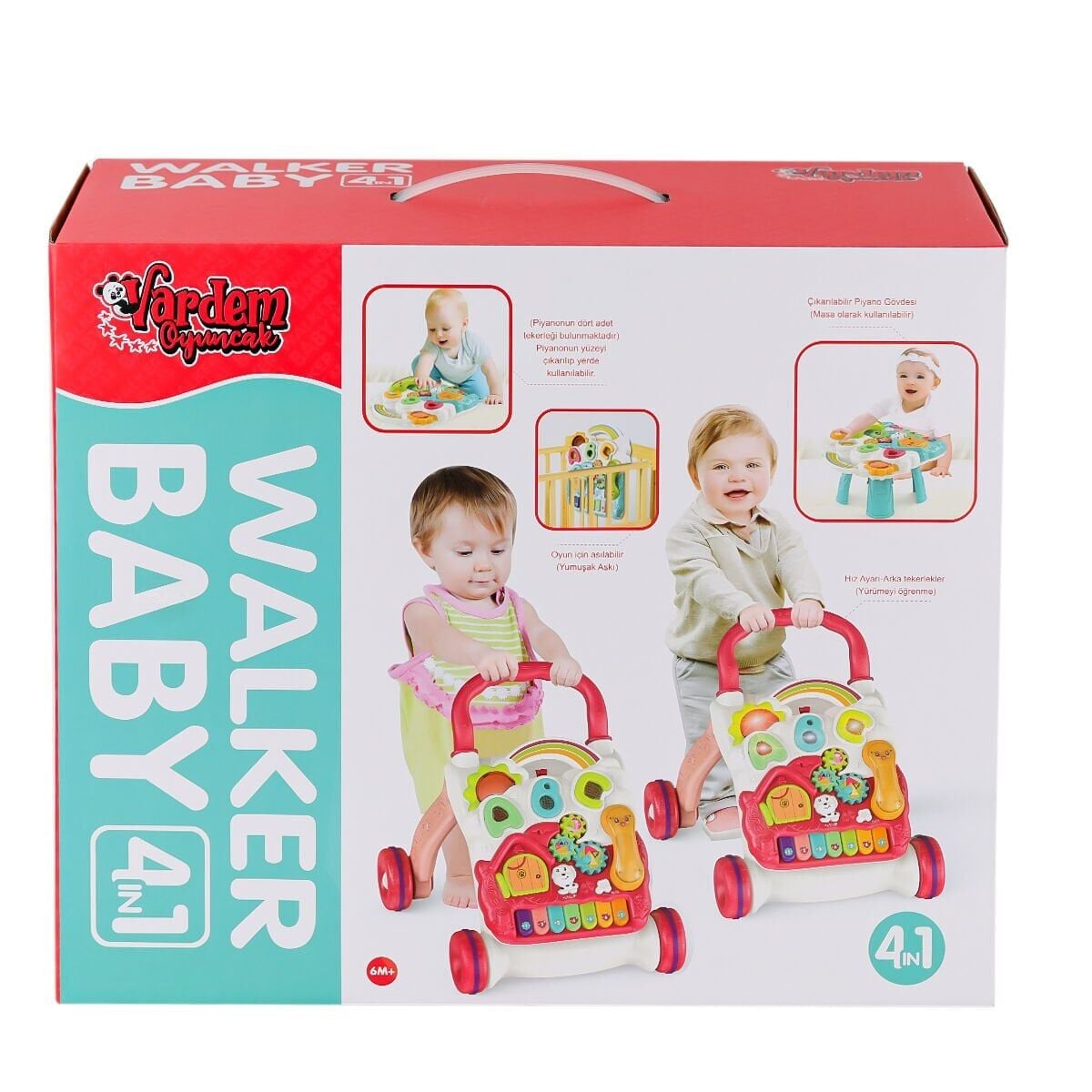 Bib-6018 Pianolu Yürüme Arkadaşı 4In1
