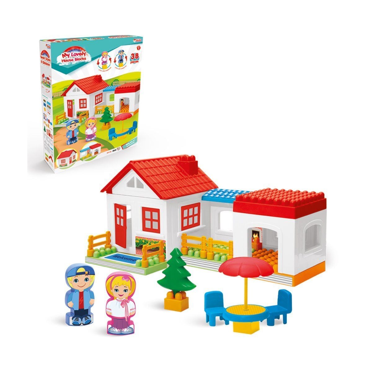 03135 Tek Katli Ev Bloklar 36 Parça