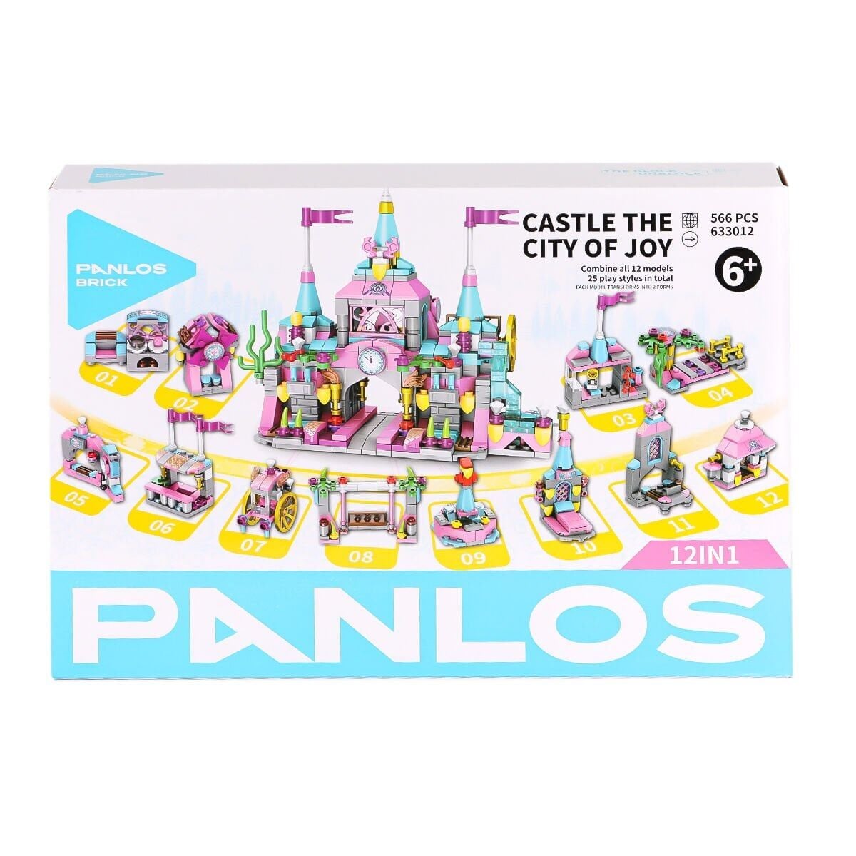 P633012 Panlos Brick- Eğlence Şehri Kalesi 12'Si 1 Arada- 556 Parça Yapım Seti
