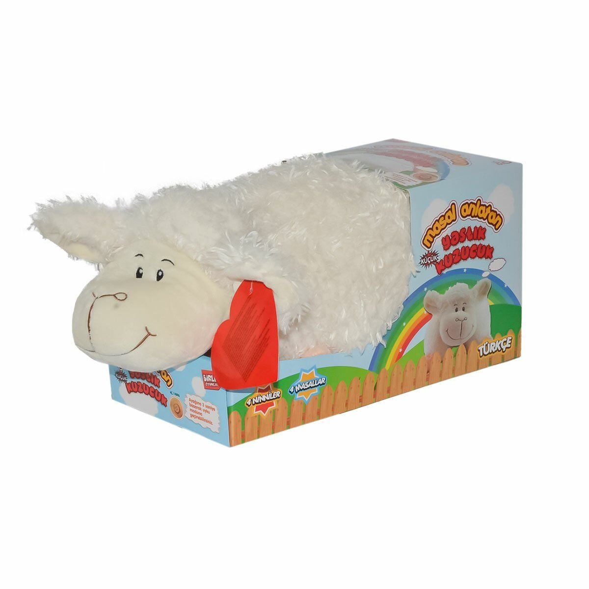 X1703634-18 Türkçe Masal Anlatan Yastık Kuzucuk-Birliktoys