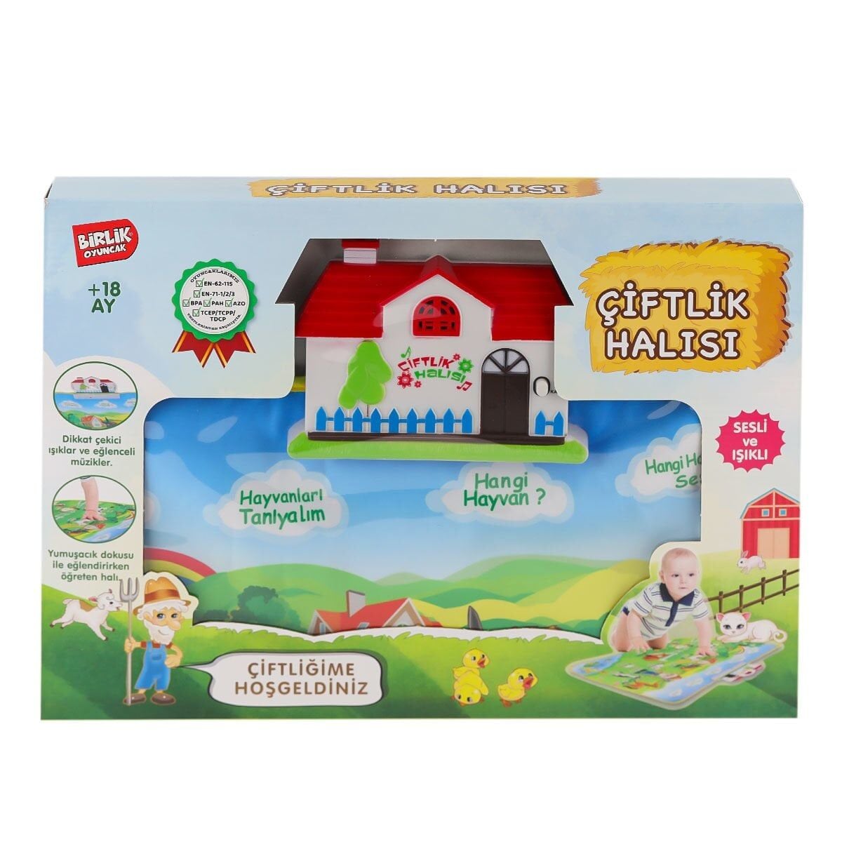 Yy-571 A622374Tr-U Sesli Ve Işıklı Eğitici Çiftlik Halısı -Birliktoys