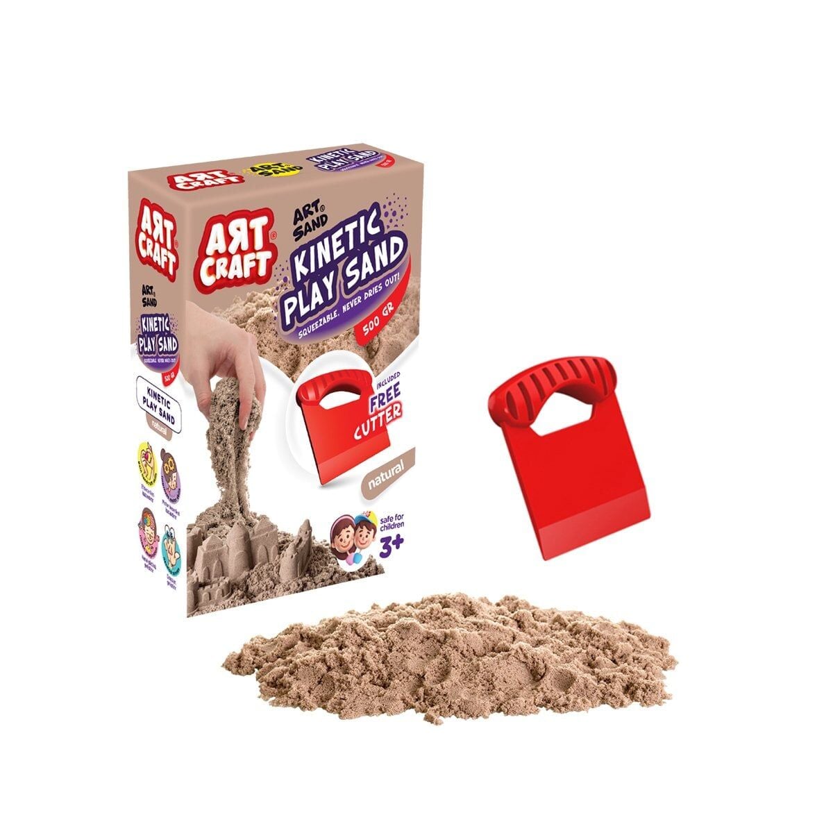 03685 Aksesuarli Naturel Ki̇neti̇k Oyun Kumu 500 Gr