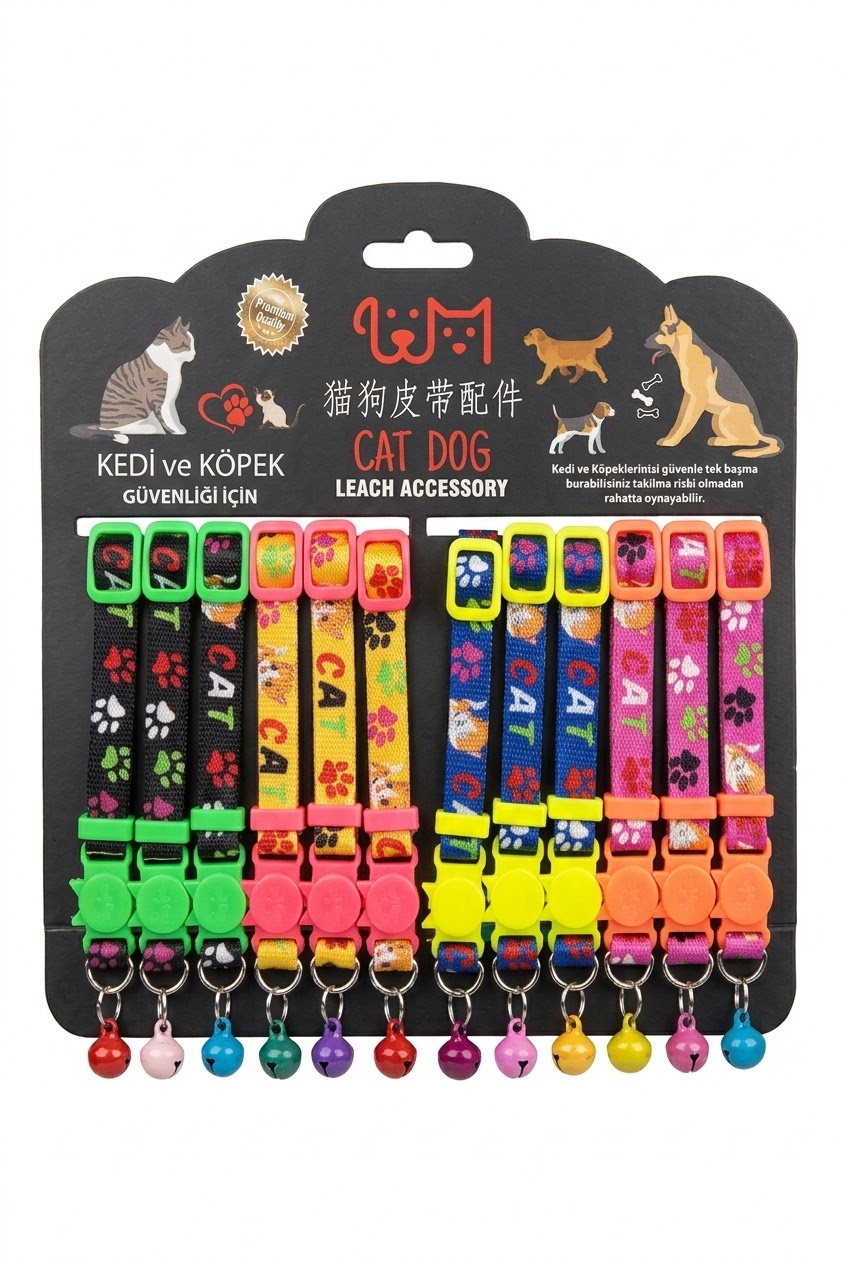 Kedi Köpek Tasması 12Li Paket
