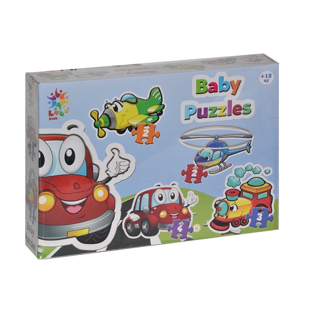 Lcbyb003 Laço Kids Baby Puzzles- Taşıtlar / 2+2+3+4 Parça Puzzle / +1 Yaş