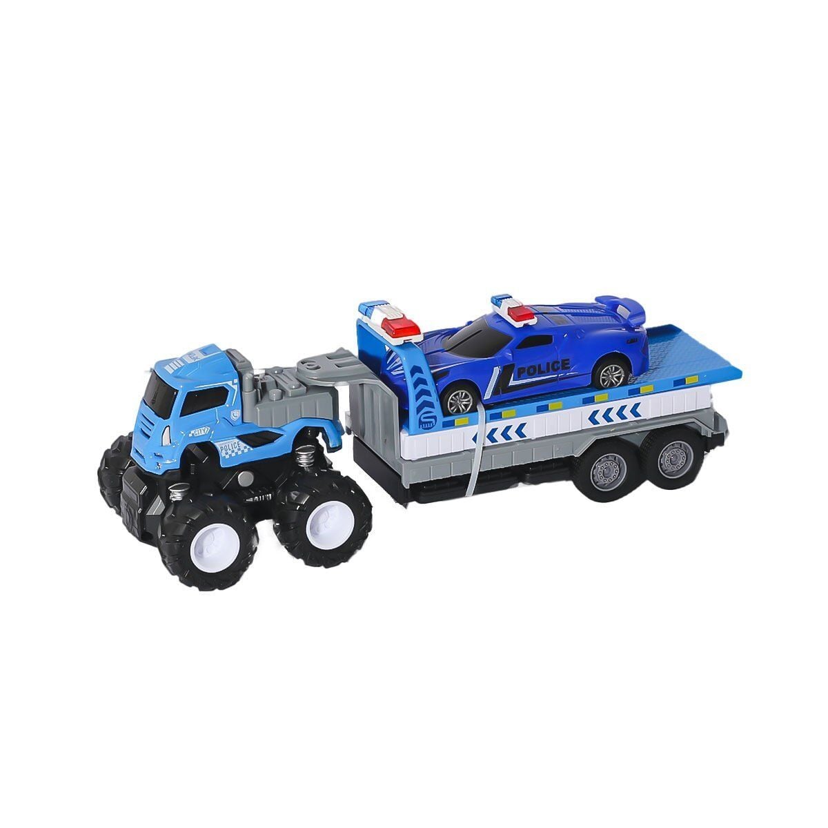 Klx600-361 Sürtmeli Die Cast 4X4 Polis Arabası Taşıyıcılı-Vardem