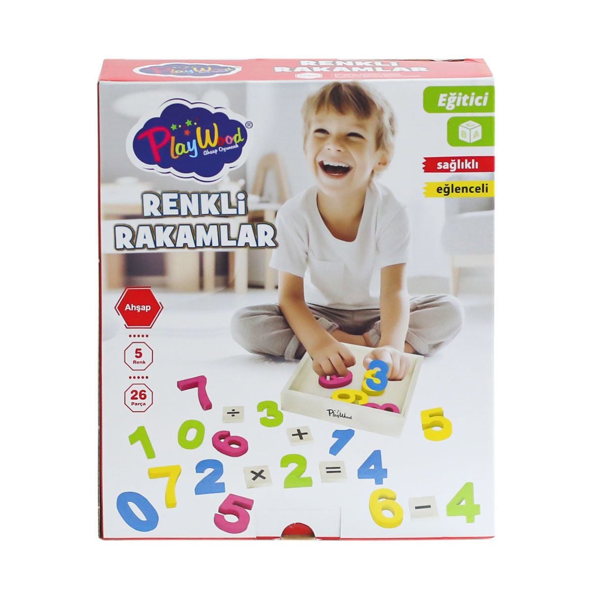 Ony-401 Ahşap Renkli Rakamlar 26 Parça-Onyıl Oyuncak