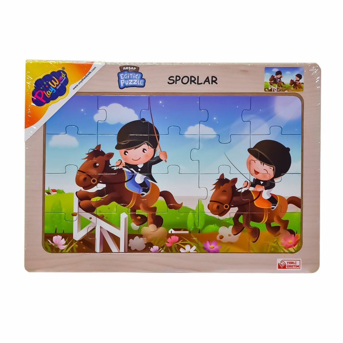 Ony-85-86-87-88 Ahşap Eğitici Puzzle Sporlar-Onyıl