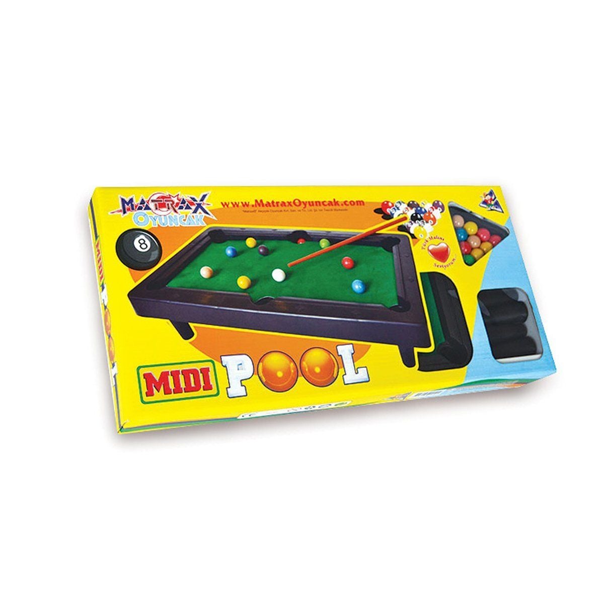 040 Mi̇di̇ Pool Ort.boy Bi̇lardo Oyunu