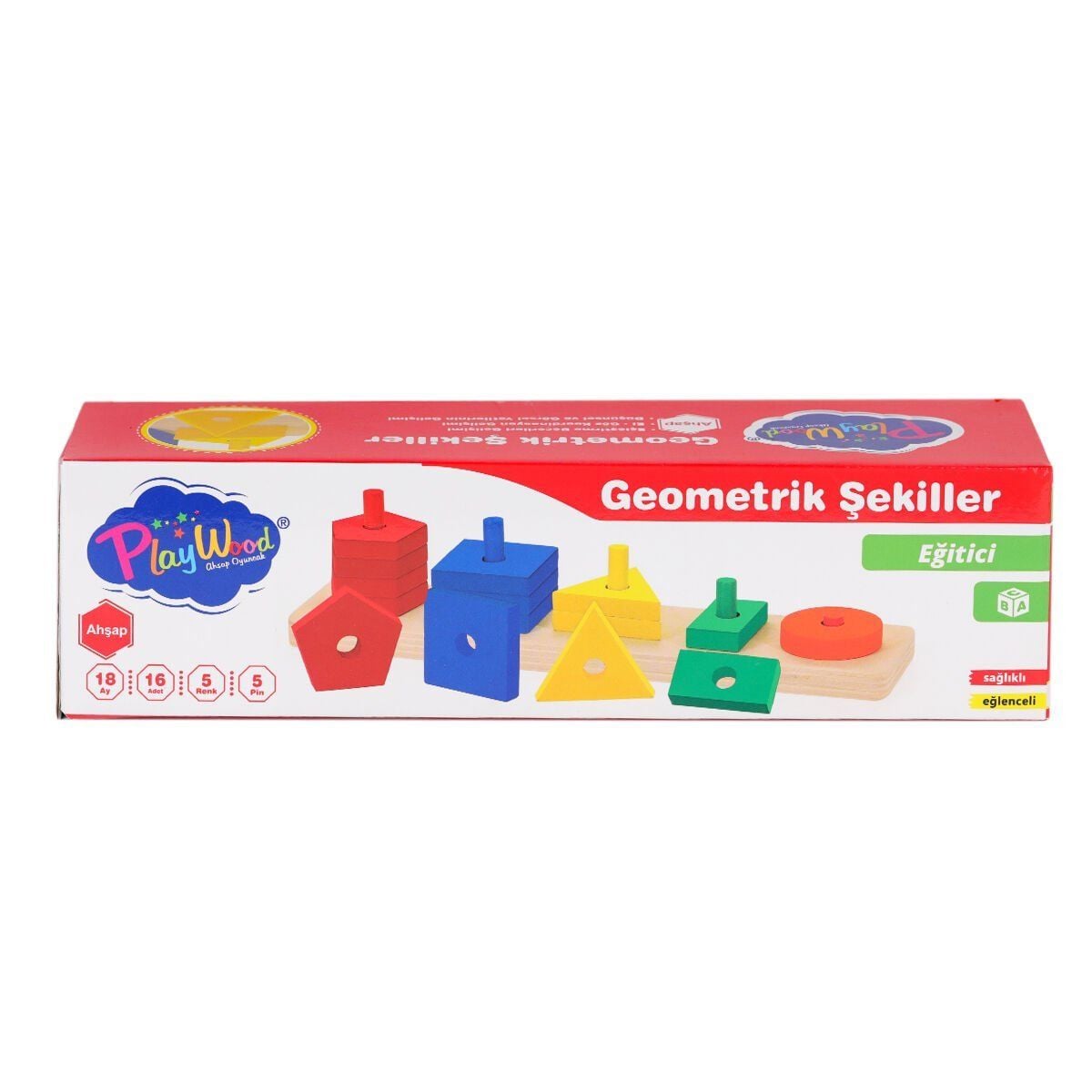 Ony-305 Ahşap Geometrik Şekiller-Onyıl Oyuncak