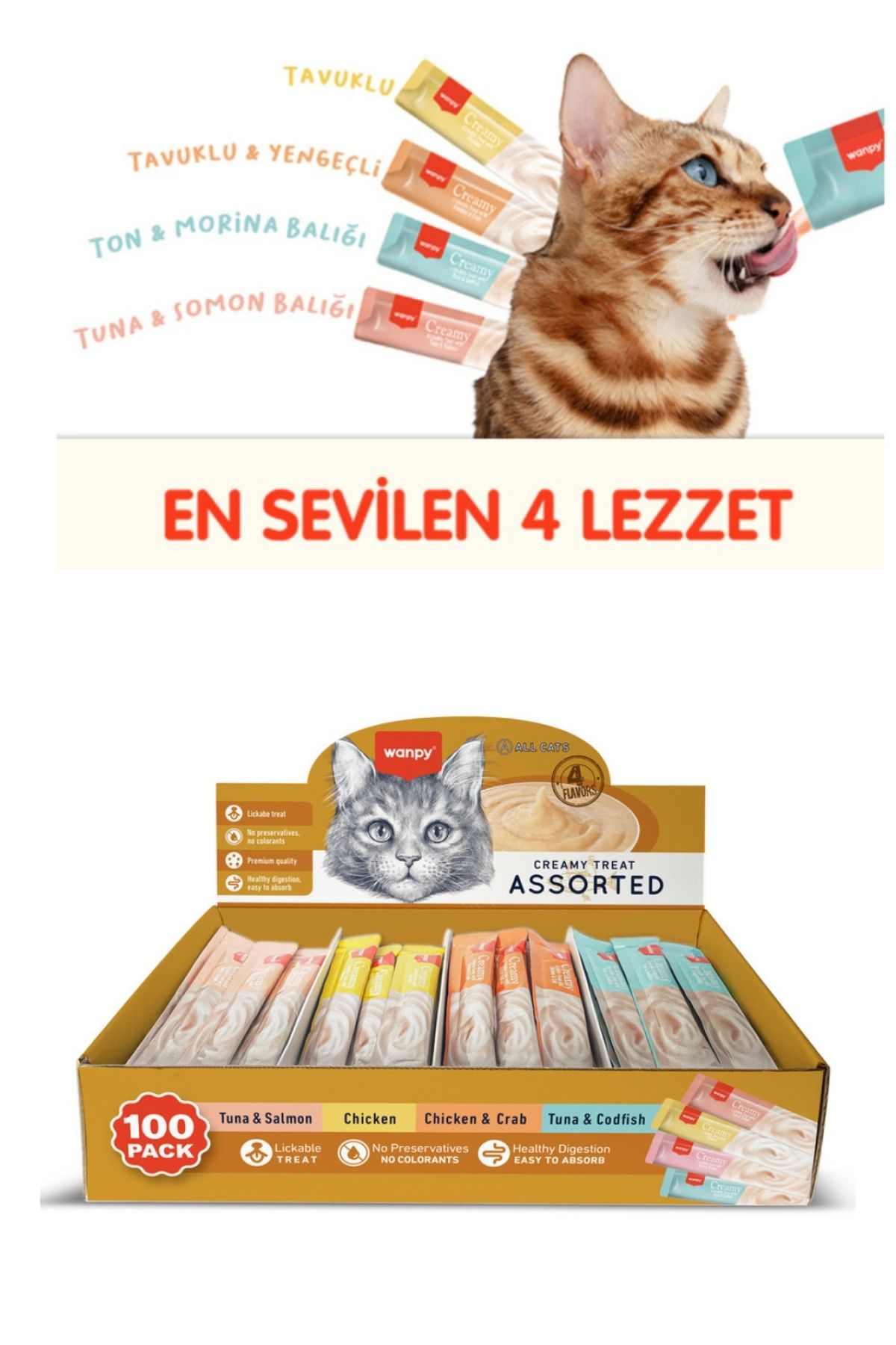 Sıvı Kedi Ödül Maması- 100'Lü Dev Paket