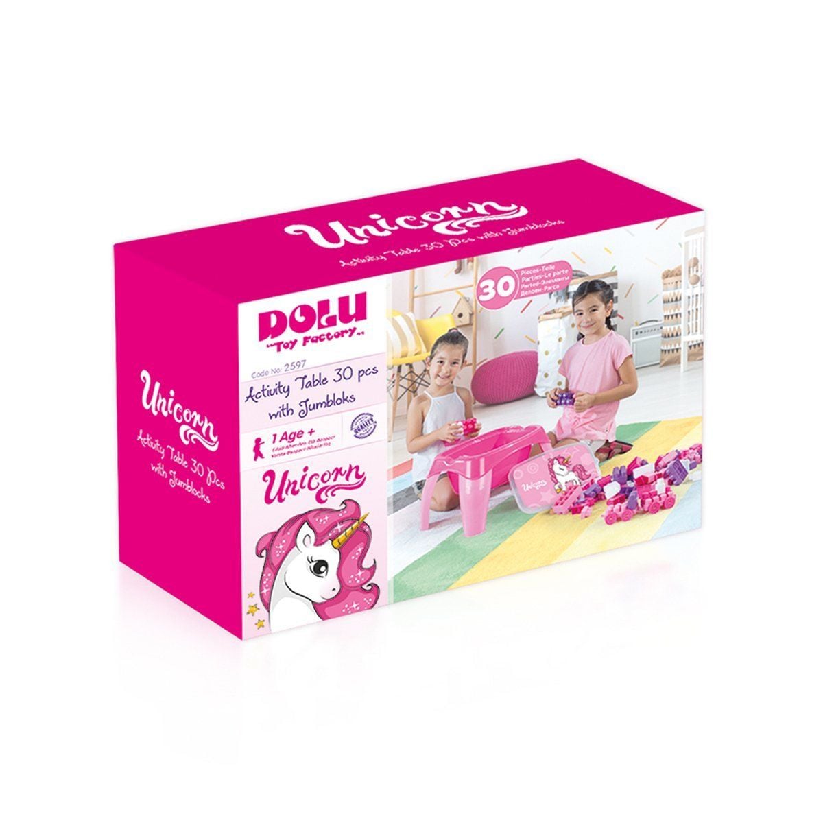 2598 Unicorn Aktivite Oyun Masasi 30Pcs Mega Blok