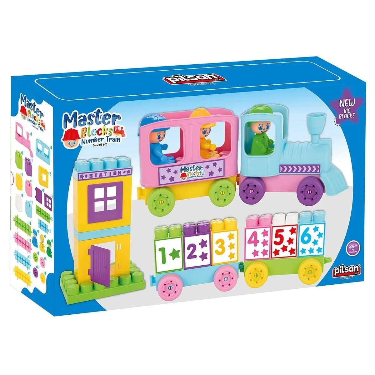 03 605 Master Blok Rakamlı Tren- Oyuncak