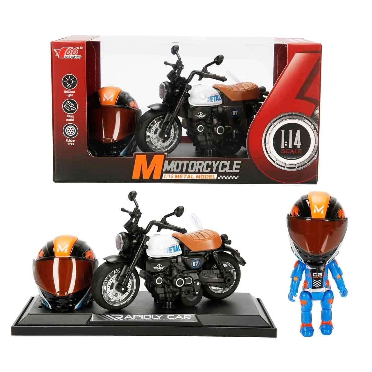 5835 Sun-Myg-Motosi̇klet 1 14 Honda Monkey Kaskli Fi̇gür Pb 3R Ses Işik