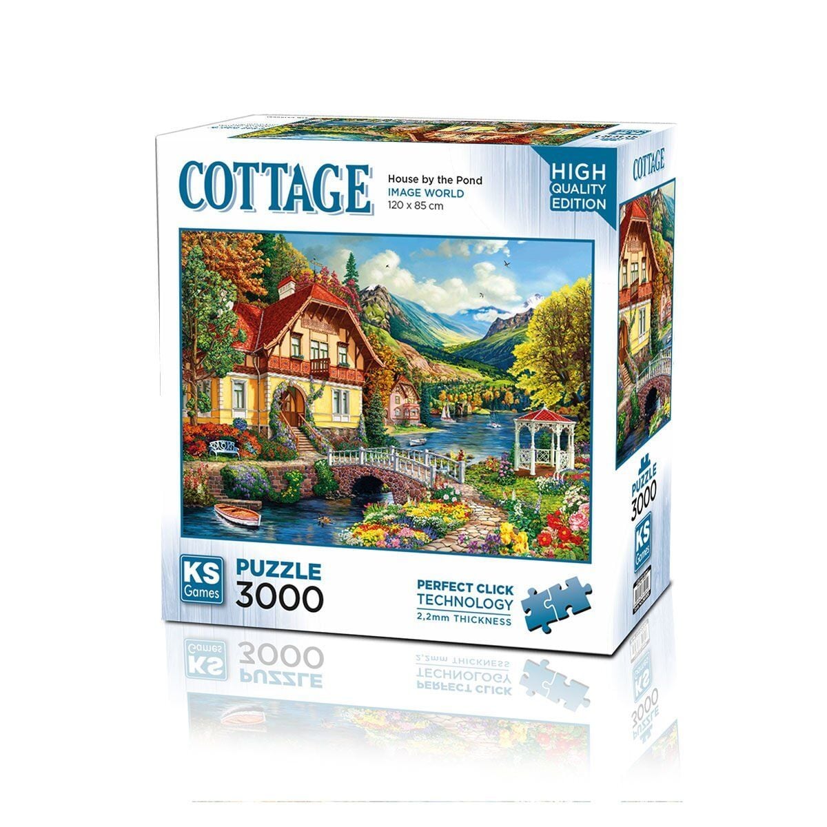 23015 House By The Pond 3000 Parça Puzzle-Ks Puzzle