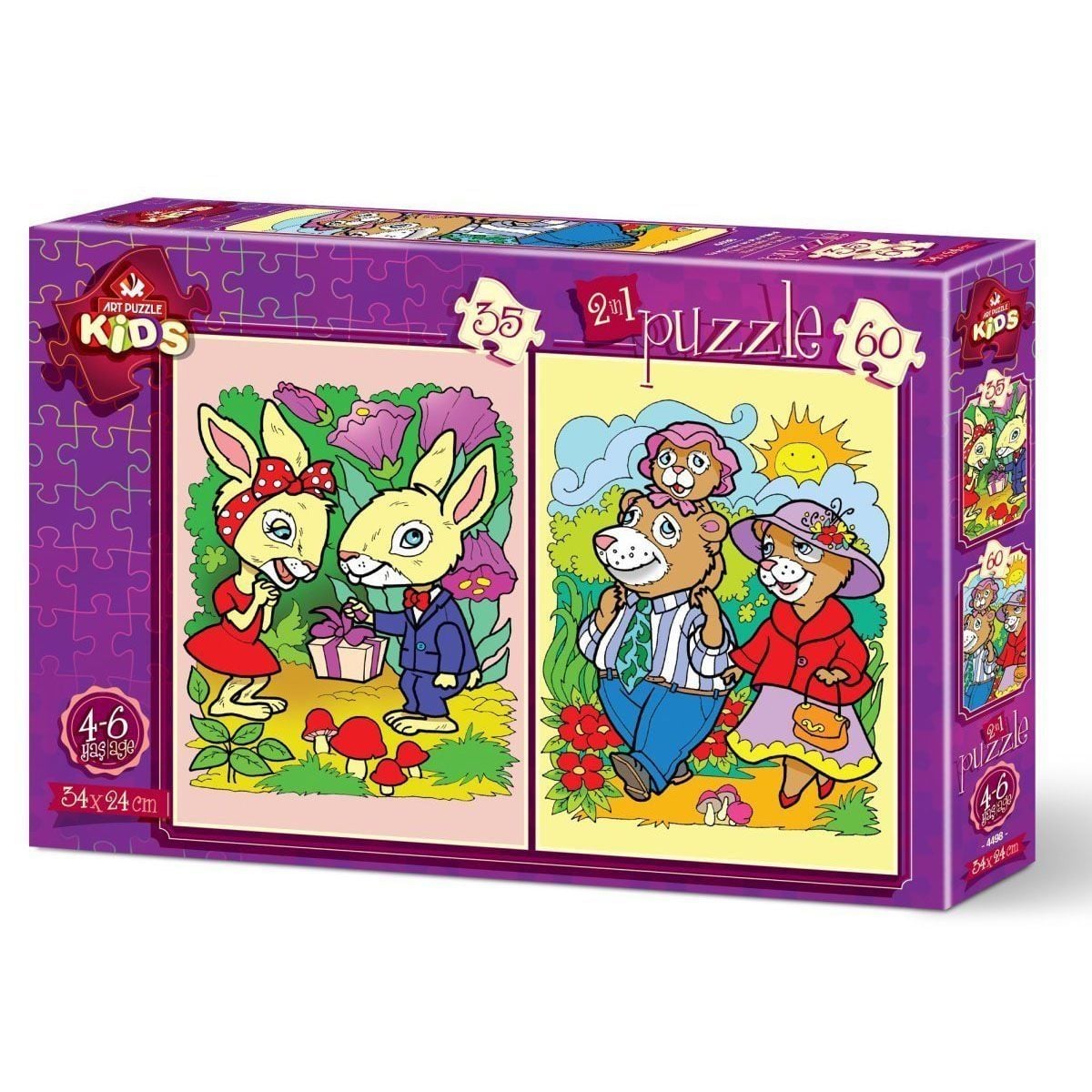 4489 Penguenler 12+24 Parça Çocuk Puzzle-Art Puzzle