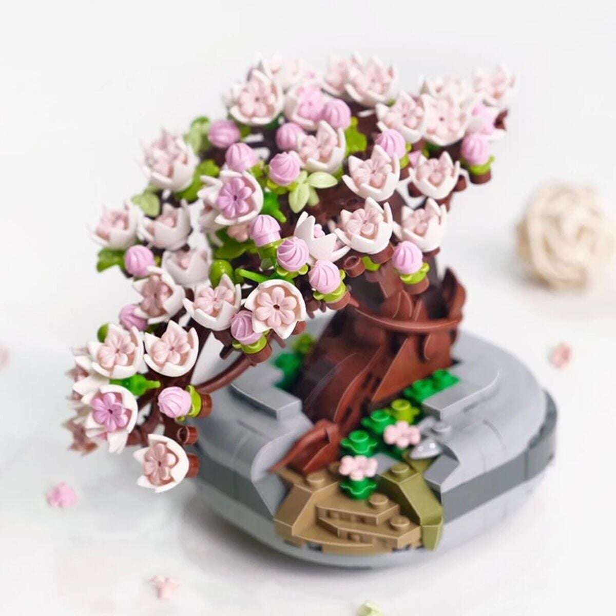 Lz1661 Loz Eternal Flowers Serisi- Pembe Sakura Kiraz Ağacı 426 Parça Yapım Seti