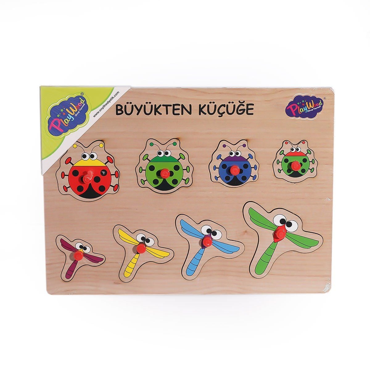 131-132 Ony Ahşap Tutmalı Puzzle Büyükten Küçüğe-Onyıl