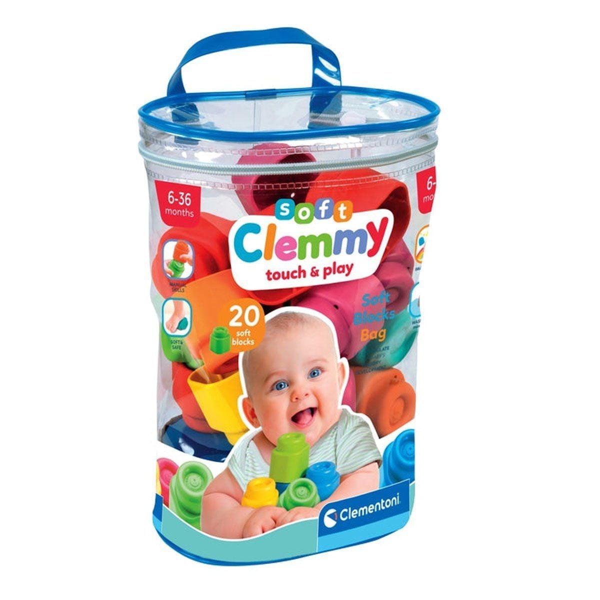 17877 Soft Clemmy- Yumuşak Blok Çantası 20 Parça 6-36 Ay